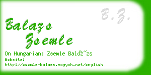 balazs zsemle business card